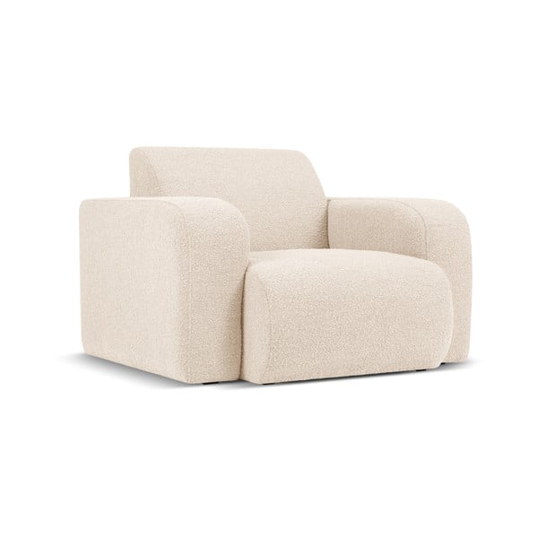 Bež fotelj iz tkanine bouclé Molino – Micadoni Home