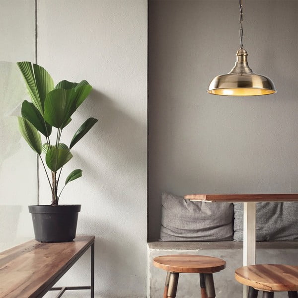 Viseča svetilka v zlati barvi s kovinskim senčilom ø 32 cm Rosea – Opviq lights-image-1