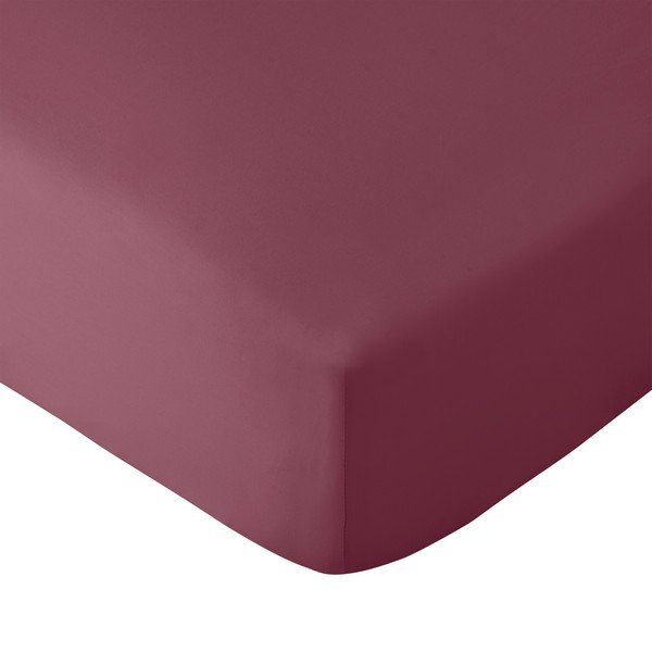 Bordo rdeča napenjalna rjuha 90x190 cm So Soft Non Iron – Catherine Lansfield