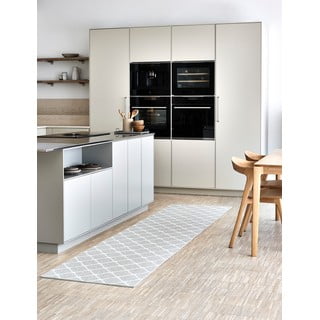 Svetlo siva/kremno bela notranja in zunanja preproga 70x60 cm Rex Fossil – Pappelina