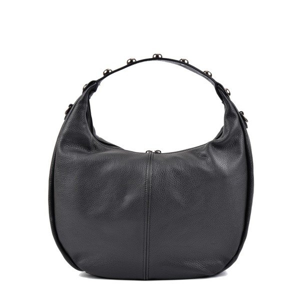 Črna usnjena torbica Roberta M Hobo-image-3