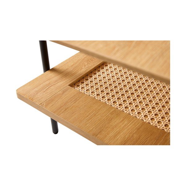 Klubska mizica v hrastovem dekorju v naravni barvi 55x110 cm Pensacola – Unique Furniture-image-2