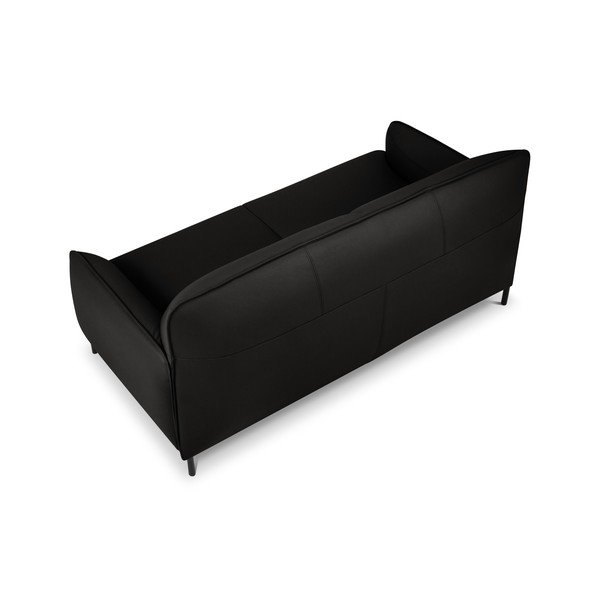Črna usnjena sedežna garnitura Windsor & Co Sofas Neso, 175 x 90 cm-image-3