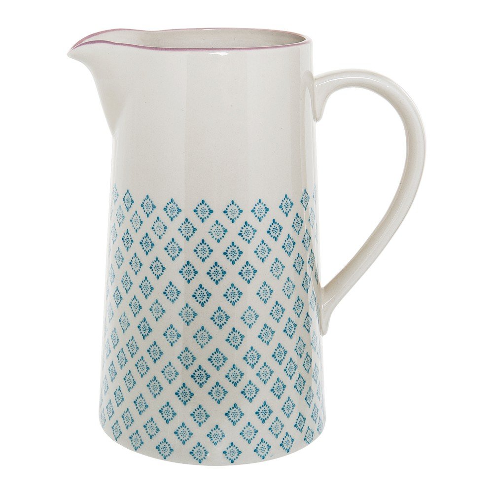 Modro-bel keramičen vrč Bloomingville Patrizia, 2 l