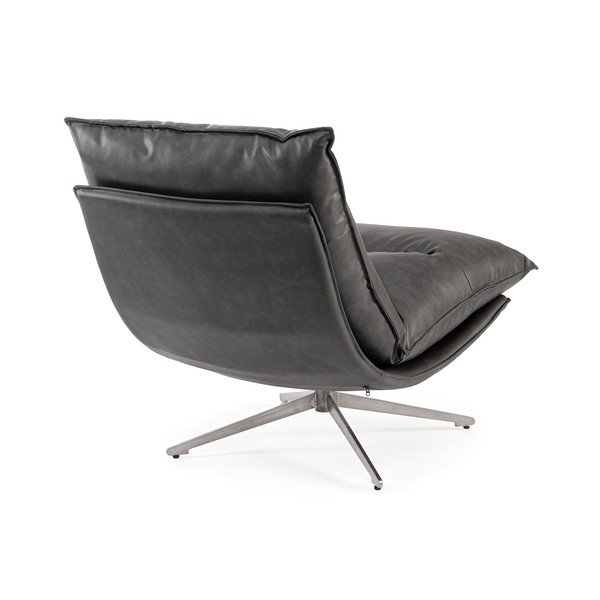 Temno siv fotelj s prostorom za shranjevanje iz umetnega usnja Alanez – Bizzotto-image-4