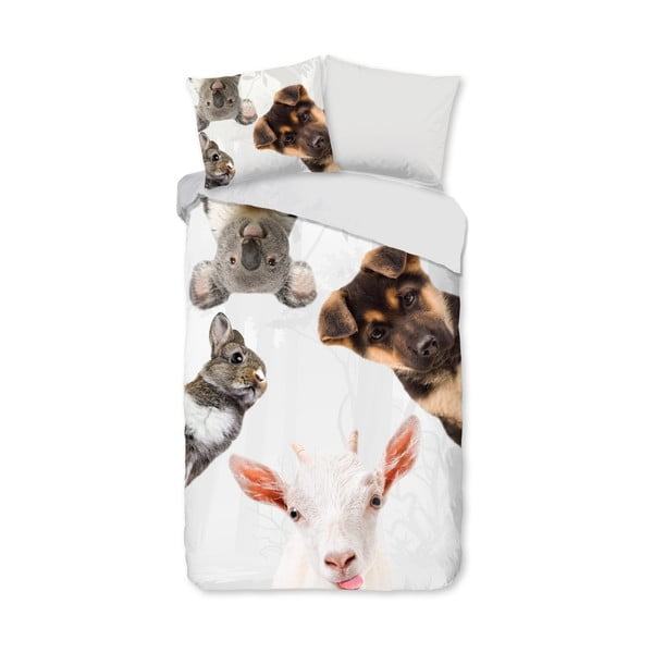 Enojna podaljšana bombažna otroška posteljnina 140x220 cm Semmie – Good Morning