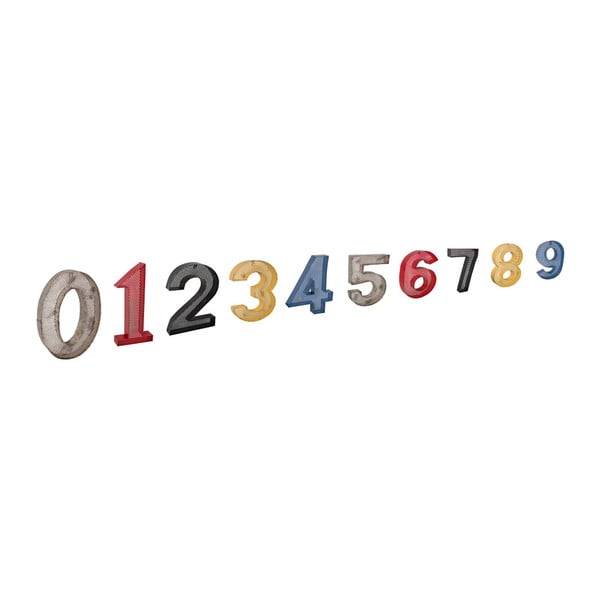 Komplet 10 dekorativnih kovinskih številk Antic Line Serie De Numeros