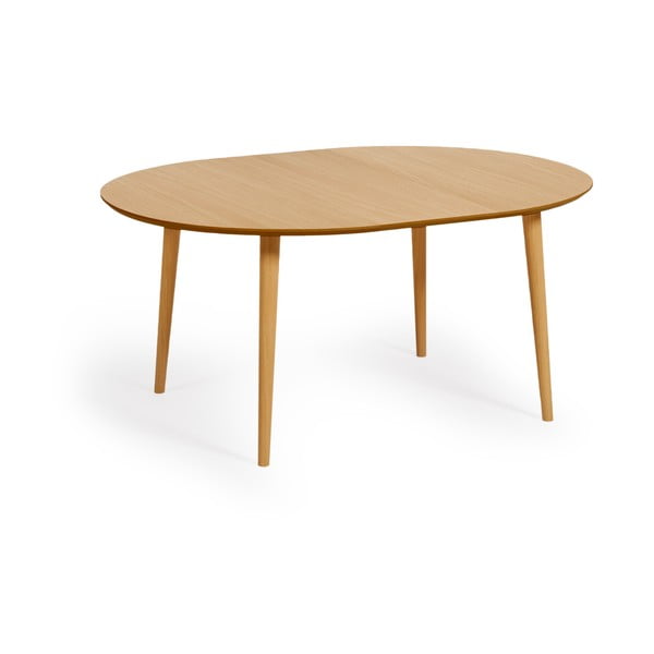 Raztegljiva jedilna miza v hrastovem dekorju ø 120 cm Oqui – Kave Home-image-2