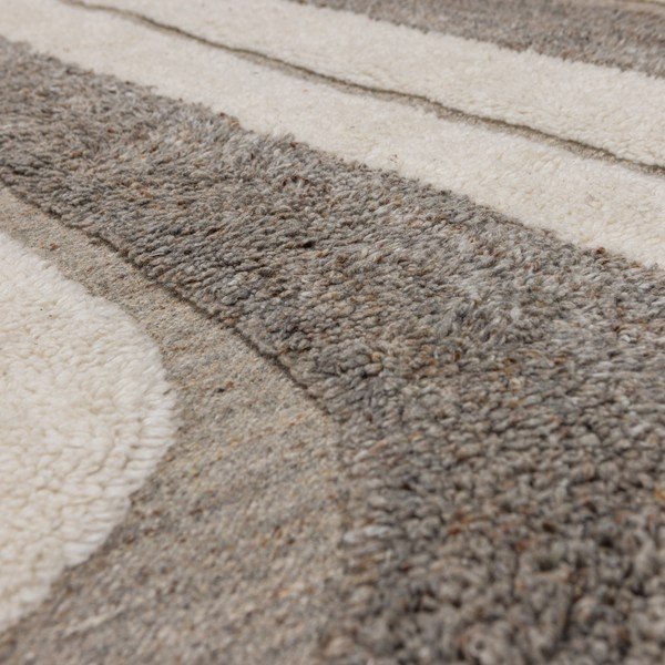 Siva/bež preproga iz mešanice volne 170x240 cm Moro – WOOOD-image-3