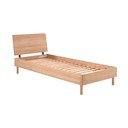 Postelja iz masivnega hrasta z letvenim dnom 90x200 cm v naravni barvi Forrest – Vipack
