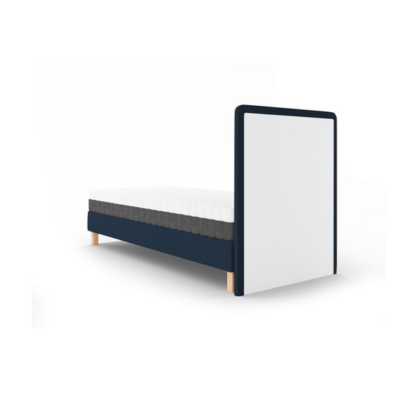 Temno modra oblazinjena postelja z letvenim dnom 90x200 cm Lotus – Cosmopolitan Design-image-3