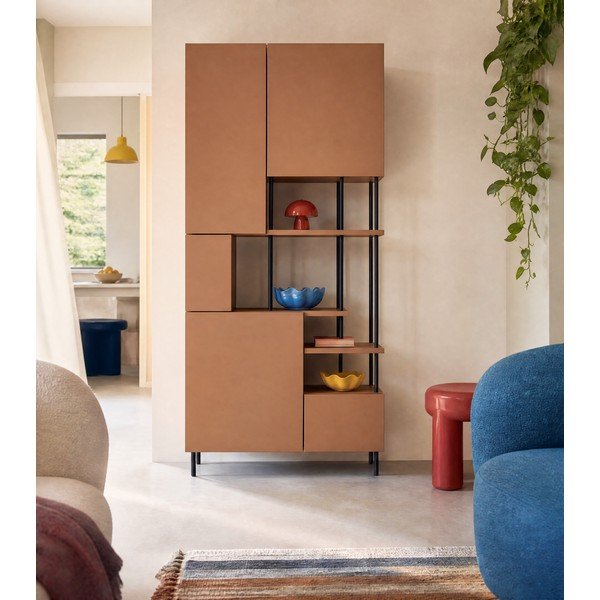 Opečnato oranžen regal 84x175 cm Perla – Marckeric-image-3