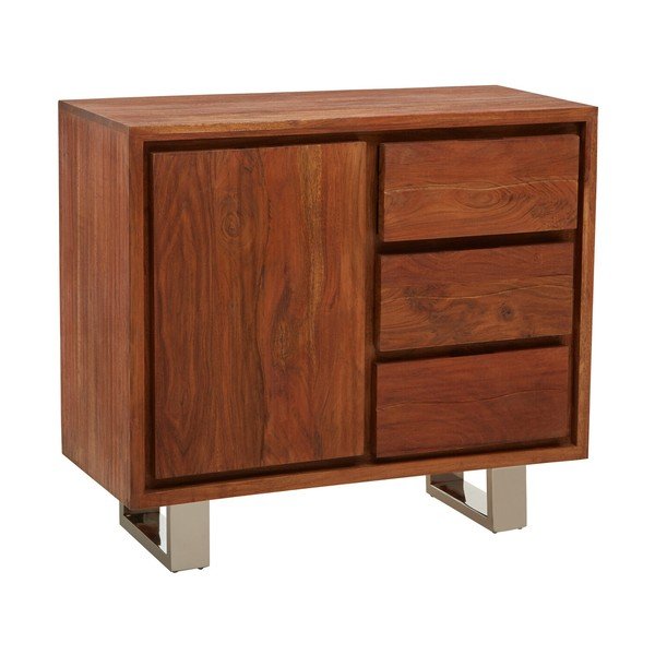 Komoda iz masivne akacije v temni naravni barvi 92x82x40 cm Simla – Premier Housewares