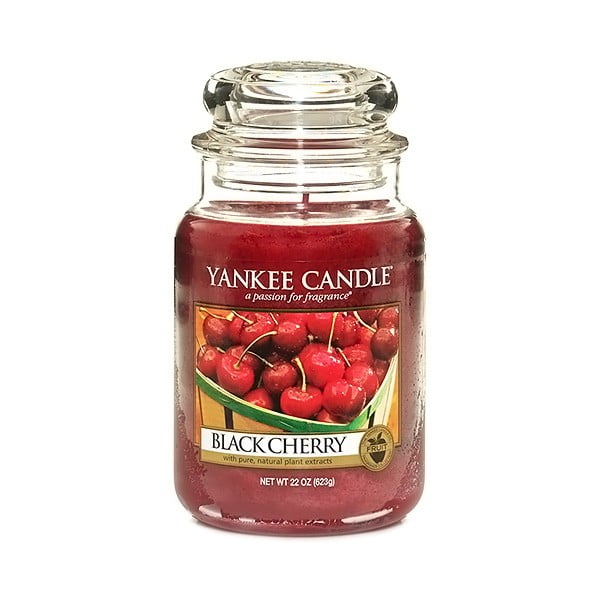 Dišeča sveča Yankee Candle Black Cherry, čas gorenja 110 ur