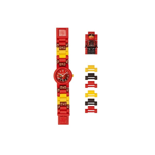 Rdeča in rumena ura s figurico LEGO® Ninjago Kai