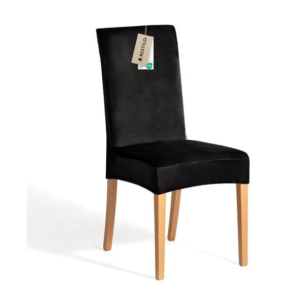 Črna raztegljiva prevleka za stol 48 cm Sento – Restilo-image-2