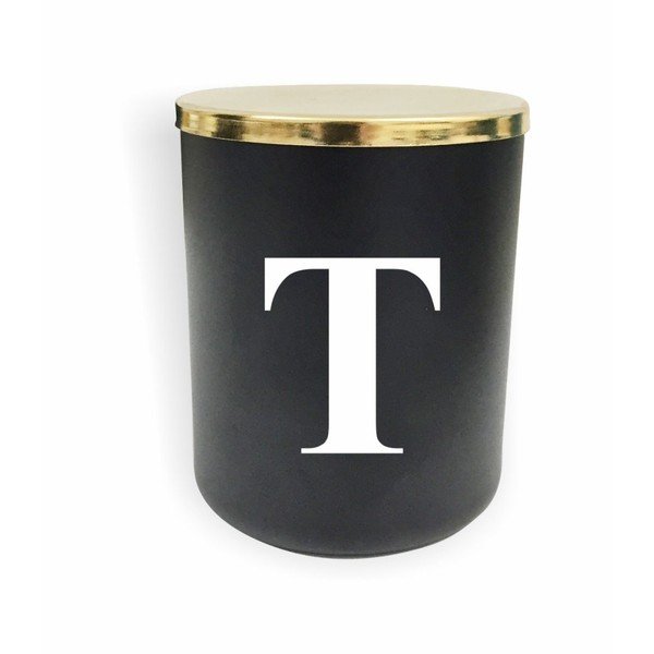 Črno-bela sveča Severna Karolina Skandinavski Home Decors Monogram Glass Candle T