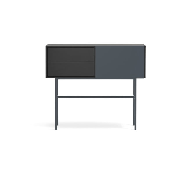 Črna/antracitno siva stranska mizica 35x110 cm Nube – Teulat