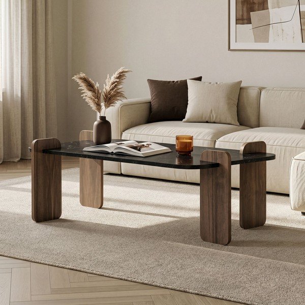 Črna klubska mizica 60x120 cm Renard – Nordure-image-1