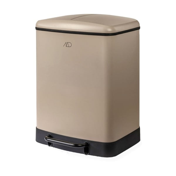 Bež kovinski koš za smeti za ločevanje odpadkov s pedalom 24 l Wonda – Mette Ditmer Denmark
