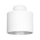 Bela stropna svetilka z detajli v srebrni barvi Sotto Luce MIKA XS, ø 20 cm
