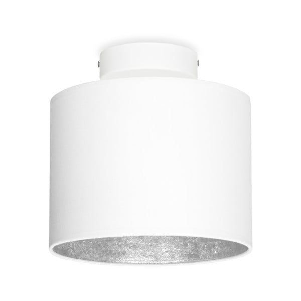 Bela stropna svetilka z detajli v srebrni barvi Sotto Luce MIKA XS, ø 20 cm
