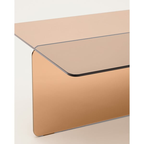 Rjava steklena mizica 60x120 cm Zaren – Kave Home-image-3