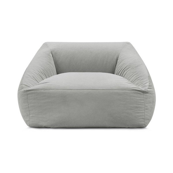 Svetlo siva vreča za sedenje iz rebrastega žameta Lilibet – Bobochic Paris-image-2