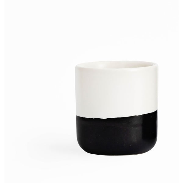 Črno-bela skodelica iz keramike ÅOOMI Luna, 400 ml
