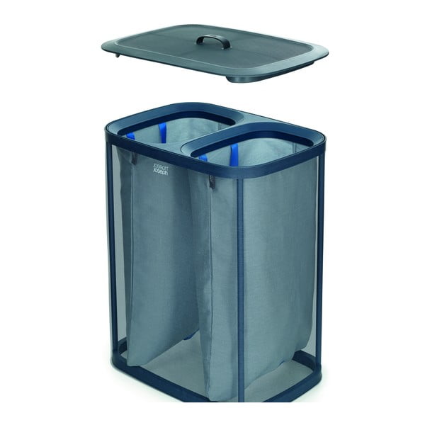 Antracitno siv tekstilni/plastičen koš za perilo 2x45 l Tota – Joseph Joseph-image-2