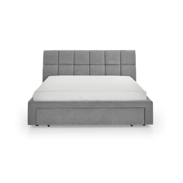 Siva oblazinjena zakonska postelja brez letvenega dna 180x200 cm Canyon – Meise Möbel-image-4