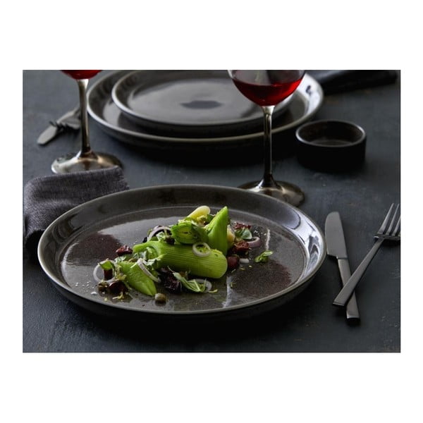 Temno siv krožnik iz kamenine ø 27 cm Gastro Grey/Grey – Bitz-image-1