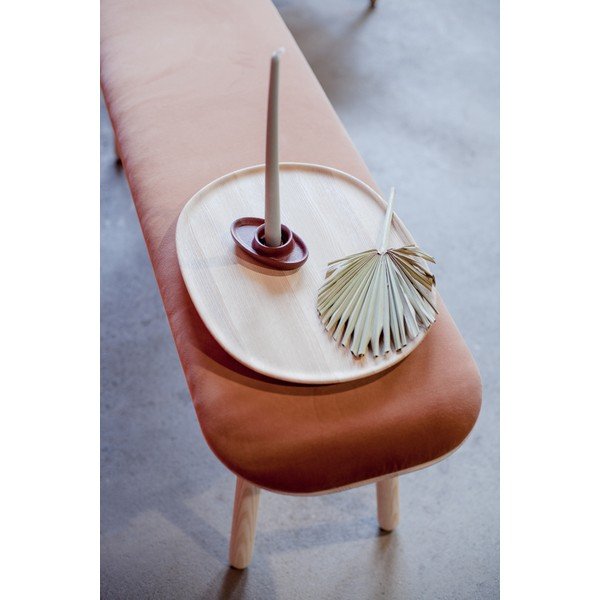 Oranžna žametna klop EMKO Naïve, 100 cm-image-1