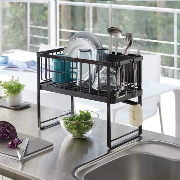 Dvonadstropni kovinski odcejevalnik posode Tower – YAMAZAKI-image-4