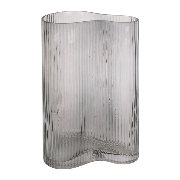 Siva steklena vaza PT LIVING Wave, višina 27 cm-image-2