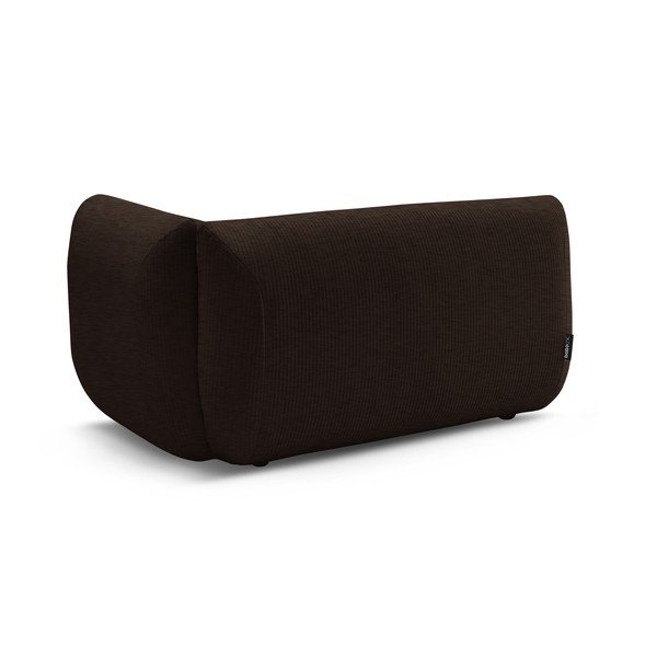 Temno rjav modul za sedežno garnituro iz rebrastega žameta (desni kot) Lecomte – Bobochic Paris-image-3