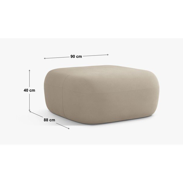 Temno moder tabure iz tkanine bouclé Jenny – Micadoni -image-3