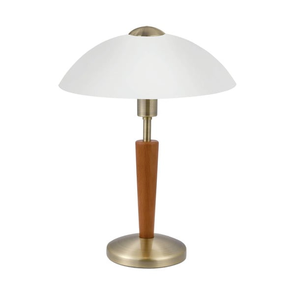 Siva/rjava zatemnitvena namizna svetilka s steklenim senčilom (višina 35 cm) SOLO 1 – EGLO