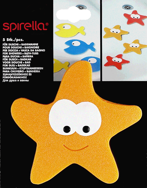 Otroške protizdrsne podloge za kad 5 ks 12x13 cm Starfy – Spirella-image-1