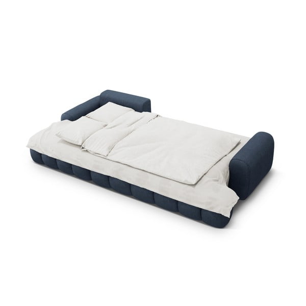 Temno modra raztegljiva/s prostorom za shranjevanje kotna sedežna garnitura (levi kot/z ležalnikom) Linz – Cosmopolitan Design-image-4