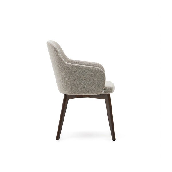 Bež oblazinjen jedilni stol z nasloni za roke Nelida – Kave Home-image-4