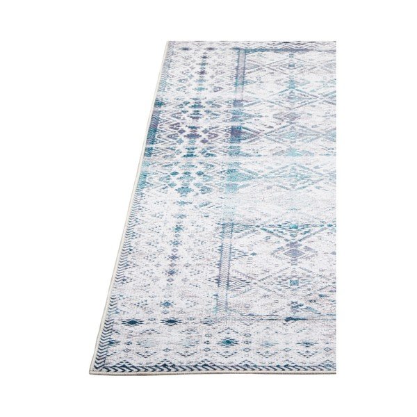 Svetlo modra preproga Floorita Kilim, 80 x 150 cm-image-4