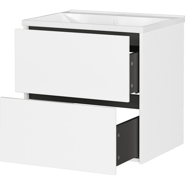 Bela stenska omarica za pod umivalnik v mat dekorju 61x61 cm Bodera – Germania-image-3