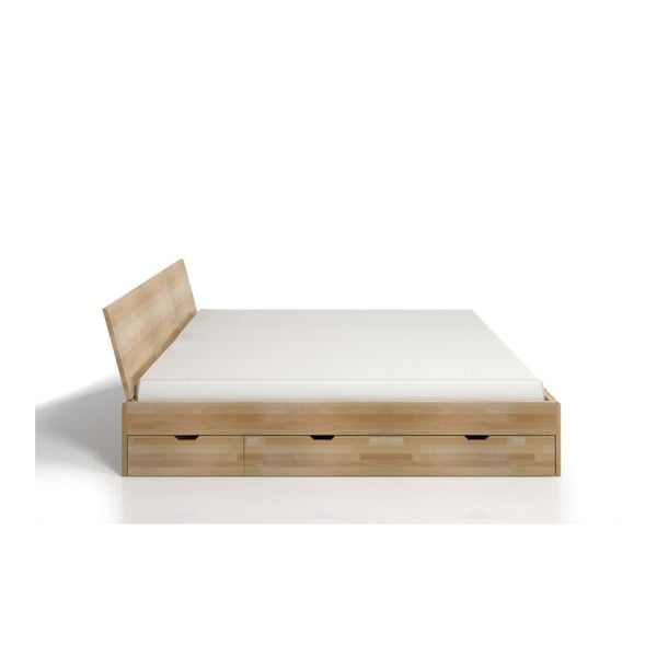 Dvoposteljna postelja iz bukovega lesa s predalom SKANDICA Vestre Maxi, 160 x 200 cm-image-3