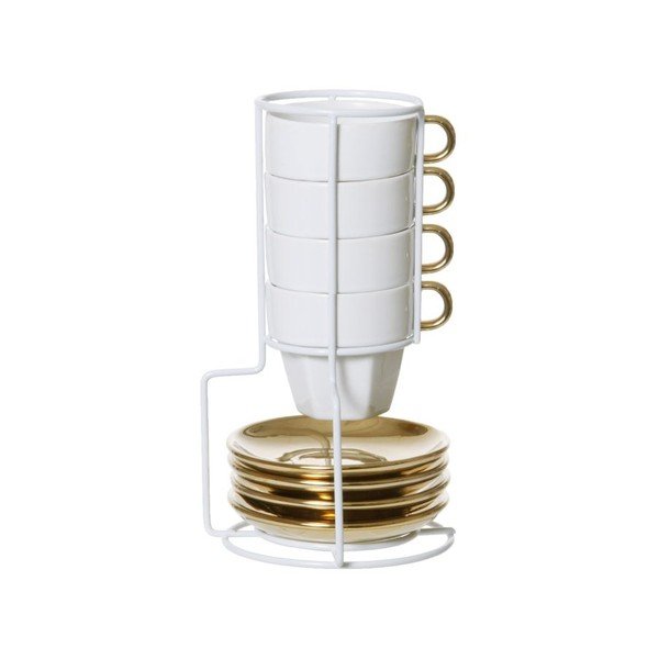 Komplet 4 vrčev s stojalom Espresso Tower-image-1