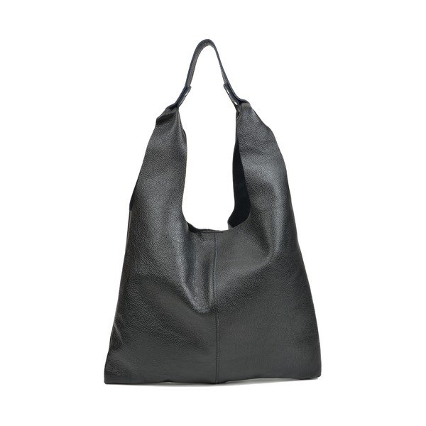 Črna usnjena torbica Sofia Cardoni Hobo-image-3