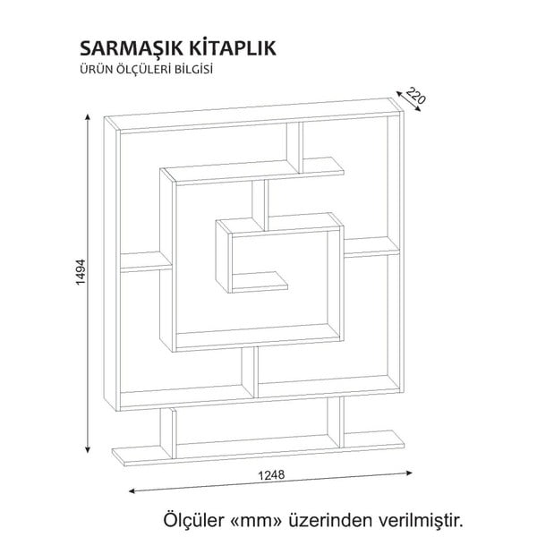 Bela knjižna omara Sarmasik-image-2
