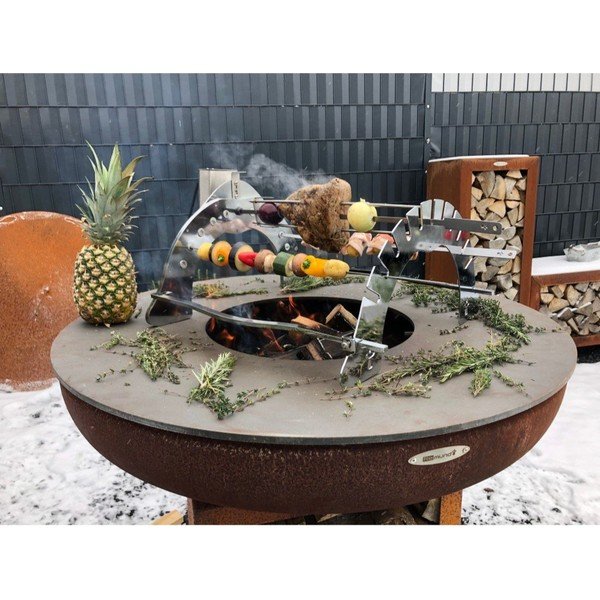 Nosilec za žar iz kromiranega jekla Rotisserie Set – Remundi-image-1