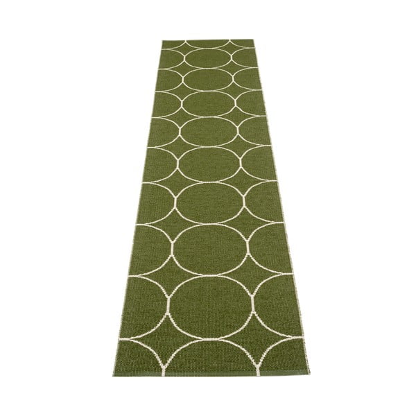 Temno zelen zunanji in notranji tekač 70x300 cm Boo Dark Olive – Pappelina