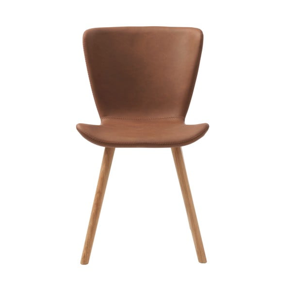 Jedilni stol iz umetnega usnja v konjak rjavi barvi Teslin – Unique Furniture-image-3